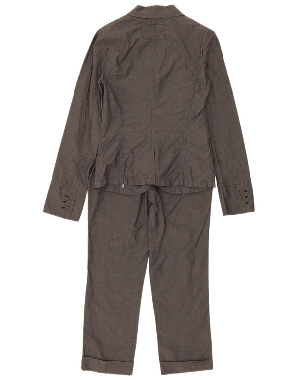 Sisley Womens 3 Button 2 Piece Suit IT 40 Small W28 L23 Grey Cotton