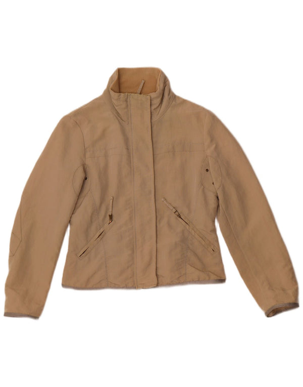 Marella Γυναικείο Crop Bomber Jacket UK 8 Small Beige Polyamide
