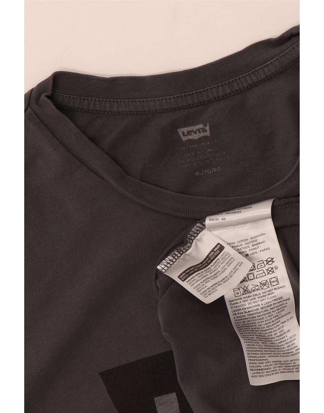 Ανδρικό γραφικό T-Shirt Levi's Top XL Γκρι βαμβακερό