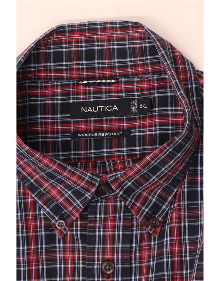 Ανδρικό πουκάμισο Nautica 2XL Navy Blue Check Cotton