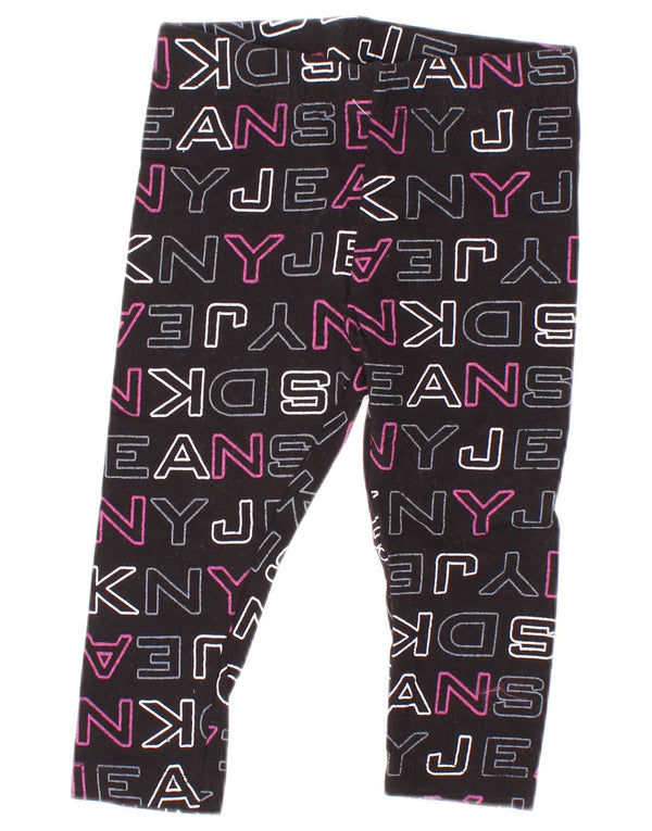 Dkny Baby Girls Graphic κολάν 9-12 μηνών μαύρο βαμβακερό