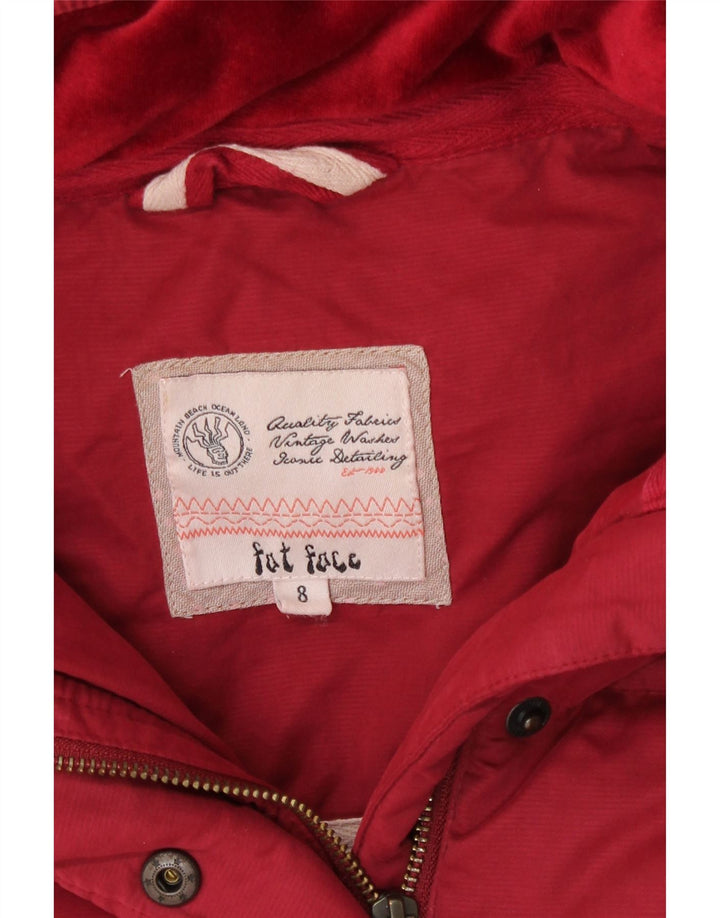 Fat Face Γυναικεία κουκούλα με επένδυση Gilet UK 8 Μικρός κόκκινος πολυεστέρας