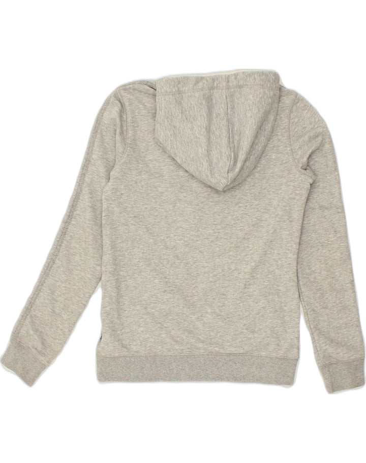 ADIDAS Womens Graphic Hoodie Jumper UK 8 Small Grey Polyester | Vintage Adidas | Thrift | Second-Hand Adidas | Used Clothing | Messina Hembry 