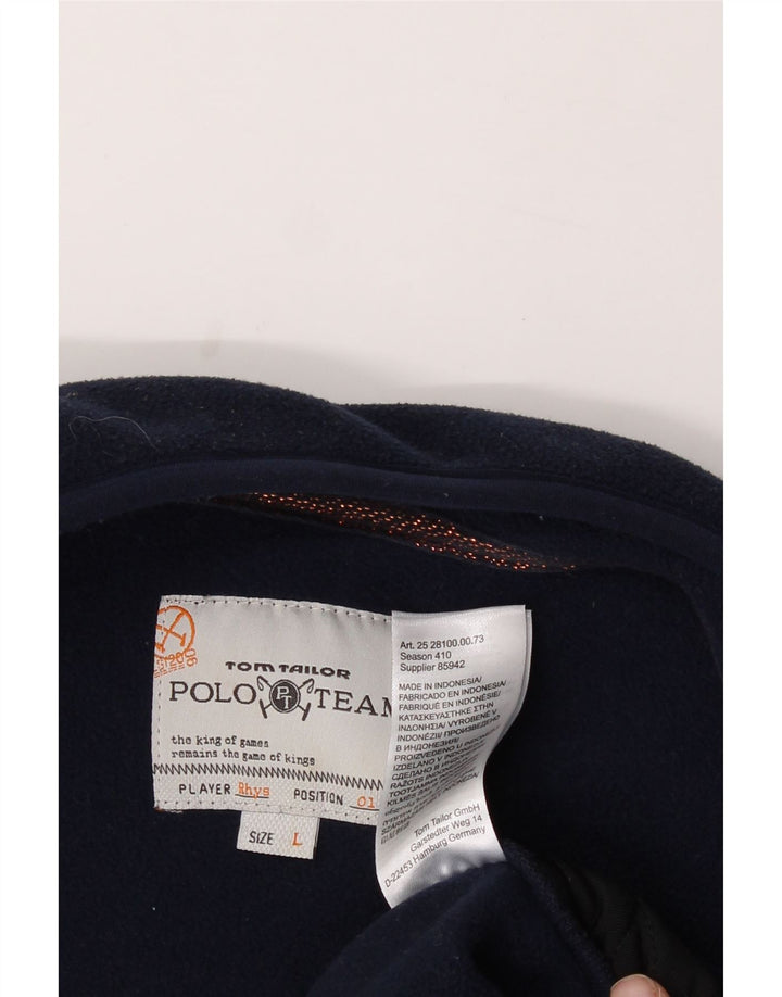 TOM TAILOR Womens Fleece Jacket UK 16 Large Navy Blue Polyester Vintage Tom Tailor and Second-Hand Tom Tailor from Messina Hembry 