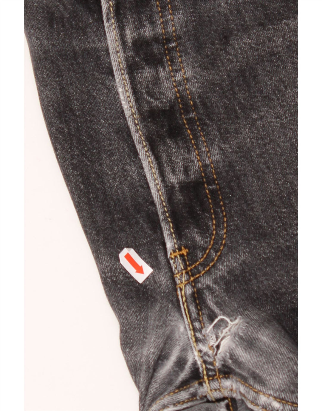 LEVI'S Mens 501 Straight Jeans W32 L32 Black Cotton