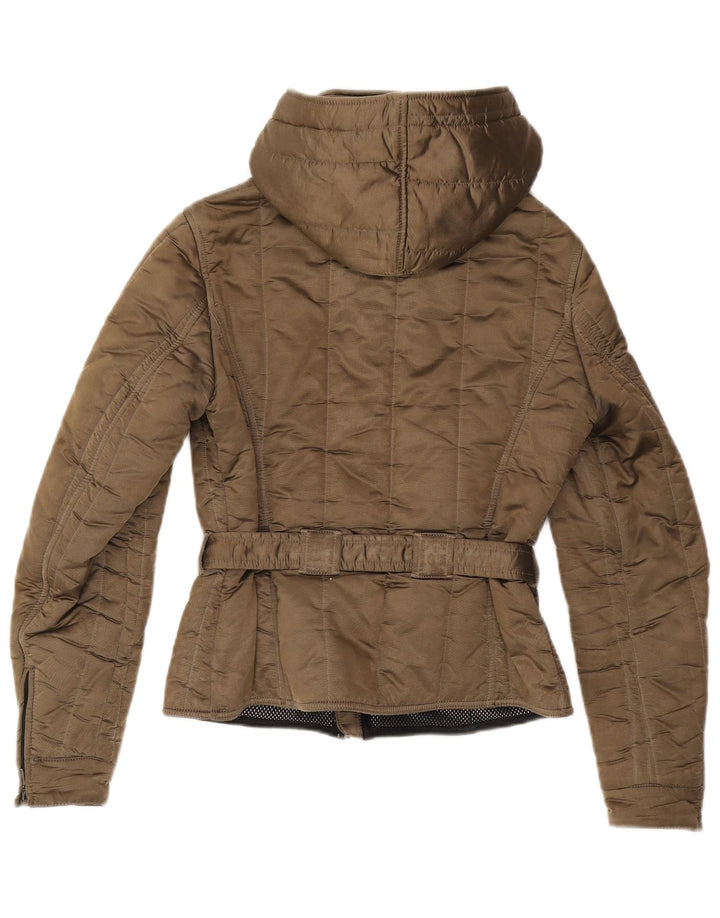 Refrigiwear Γυναικείο καπιτονέ μπουφάν με κουκούλα UK 14 μεσαίο καφέ πολυαμίδιο