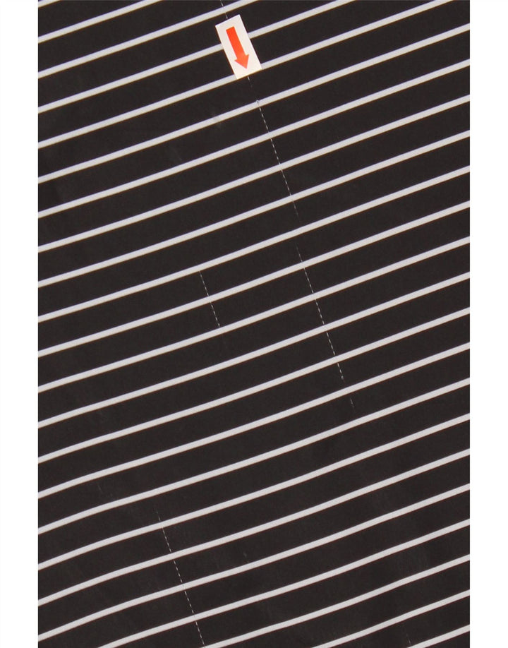 Γυναικείο μπλουζάκι ADIDAS Crop Oversized Top UK 8 Small Black Pinstripe