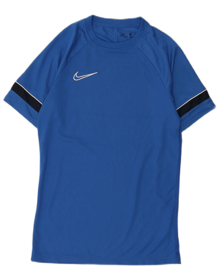 Ανδρικό μπλουζάκι NIKE Dri Fit Top Small Blue Colorblock Polyester