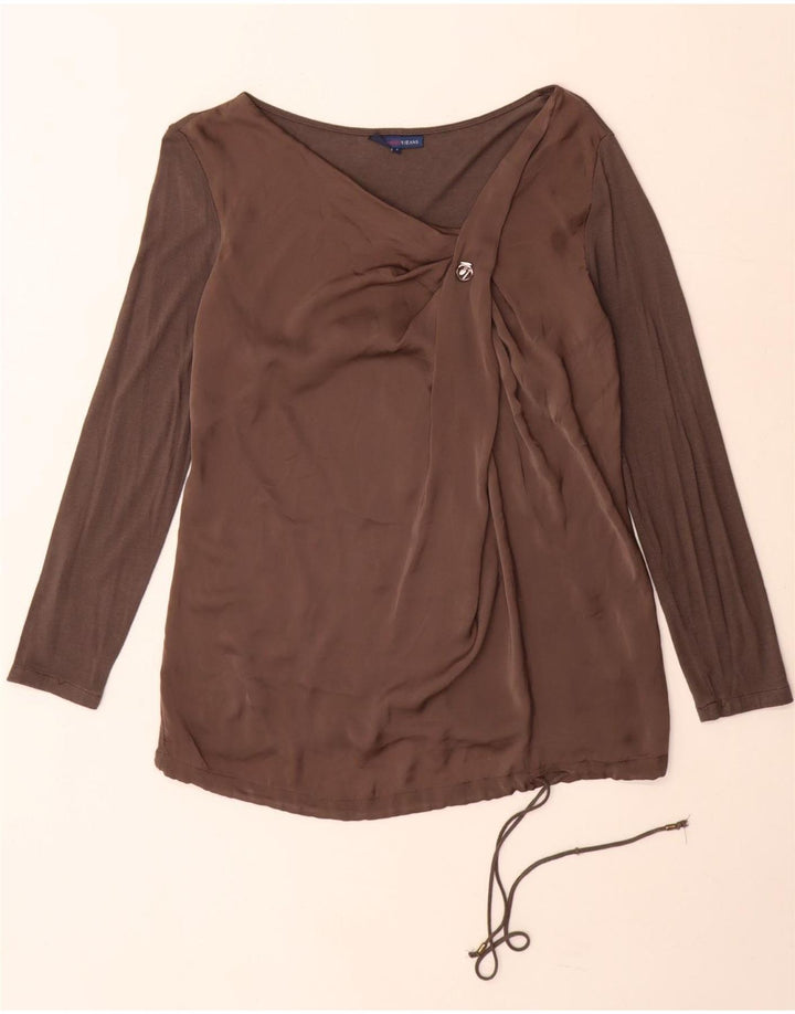 Γυναικεία μακρυμάνικη μπλούζα Trussardi Top UK 10 Small Grey Colourblock