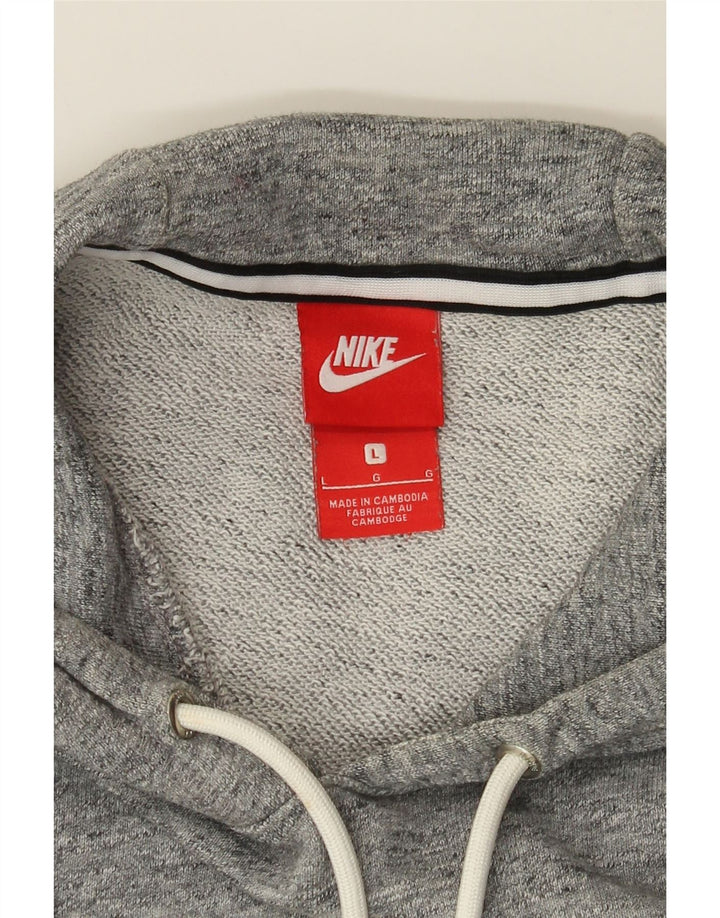 NIKE Mens Graphic Hoodie Jumper Large Grey Vintage Nike and Second-Hand Nike from Messina Hembry 