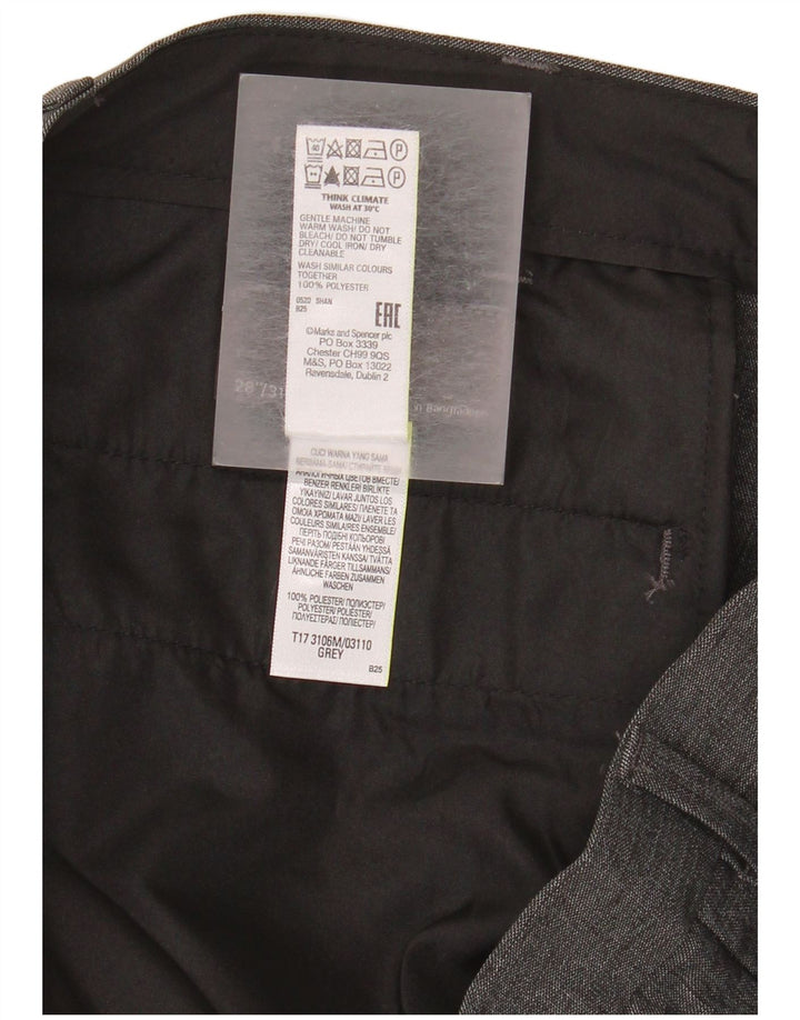 Marks & Spencer Ανδρικό Slim παντελόνι Chino W28 L31 Grey Polyester