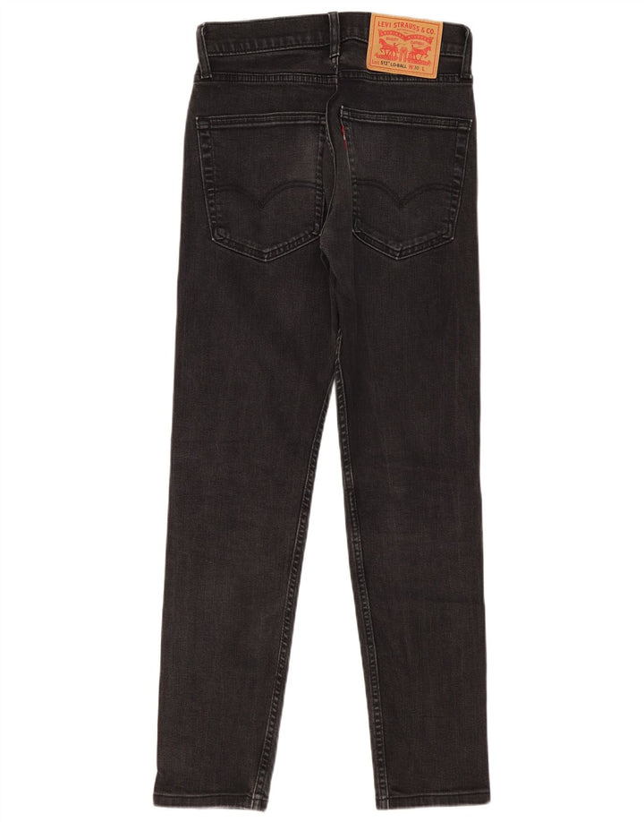 LEVI'S Womens 512 Slim Tapered Jeans W30 L30 Black Cotton