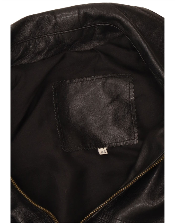 Vintage Γυναικείο Δερμάτινο Μπουφάν IT 44 Medium Black Leather