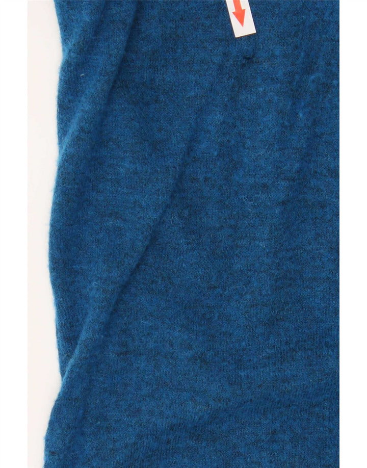 Zara Γυναικείο πουλόβερ ζακέτα υπερμεγέθη UK 10 Small Blue Flecked Nylon