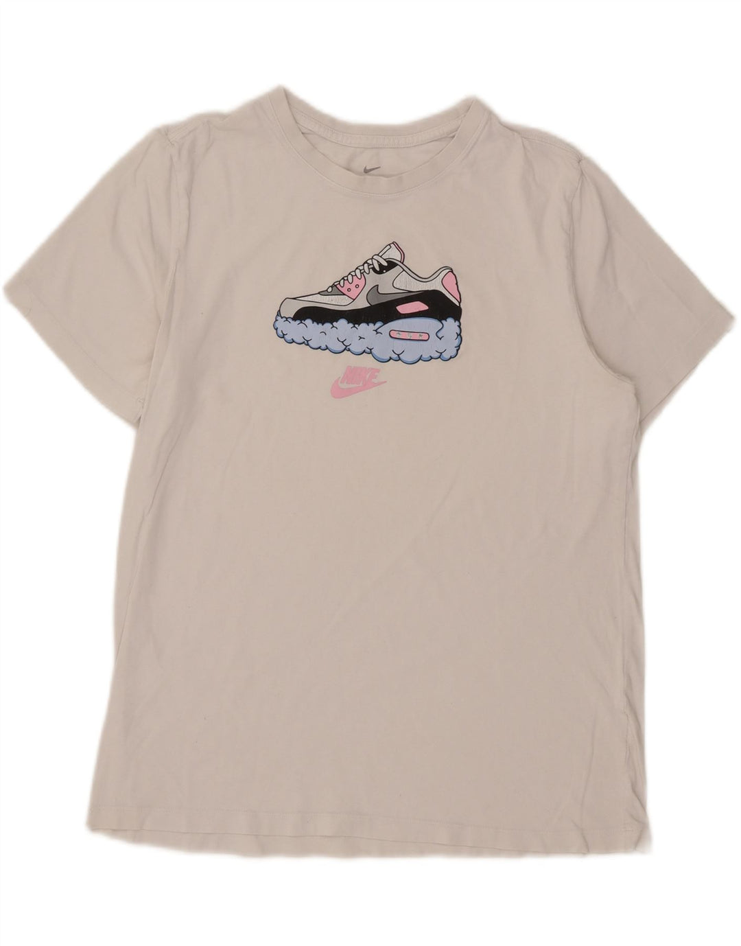 Ανδρικό γραφικό μπλουζάκι Nike σε μεγάλο λευκό
