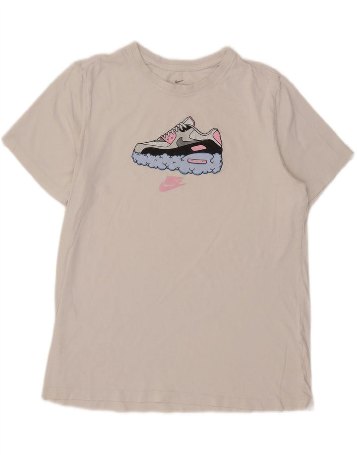 Ανδρικό γραφικό μπλουζάκι Nike σε μεγάλο λευκό