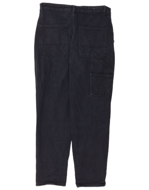 Zara Mens Cargo Straight Jeans EU 38 Small W30 L30 Navy Blue Cotton