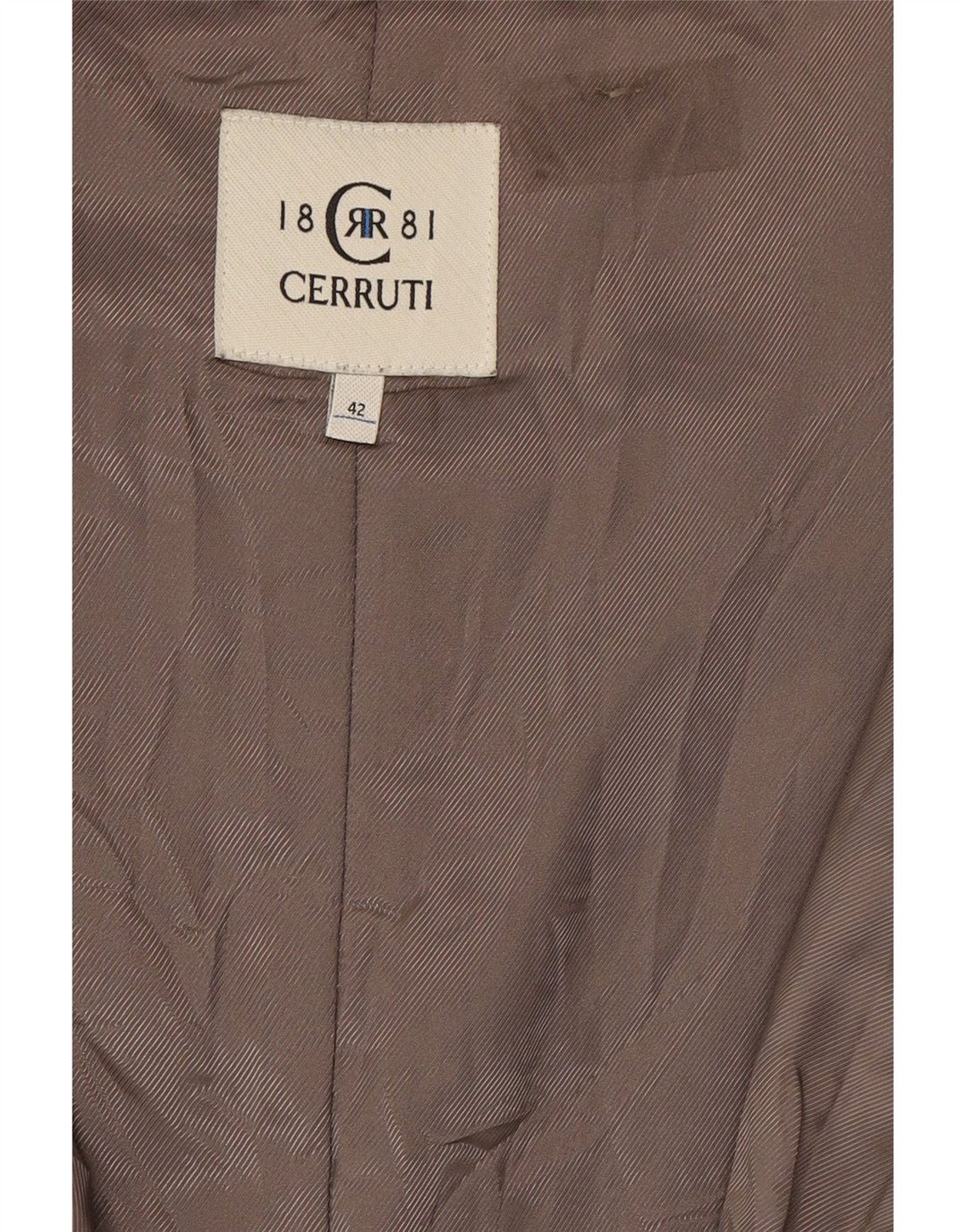 CERRUTI 1881 Womens Overcoat IT 42 Medium Brown Polyester Vintage Cerruti 1881 and Second-Hand Cerruti 1881 from Messina Hembry 
