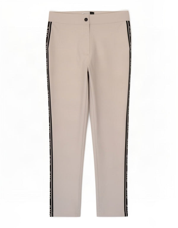 Topshop Γυναικείο γραφικό παντελόνι σκι UK 14 Large Beige Polyamide