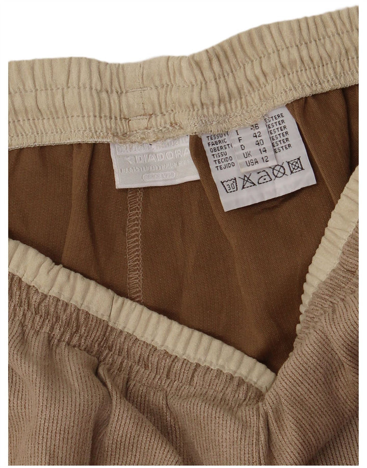 Diadora Γυναικεία αθλητική φόρμα Παντελόνι Joggers UK 14 Large Brown Polyester