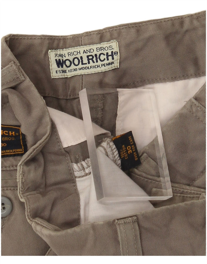Ανδρικό σορτς Chino WOOLRICH W30 Μεσαίο βαμβακερό χακί