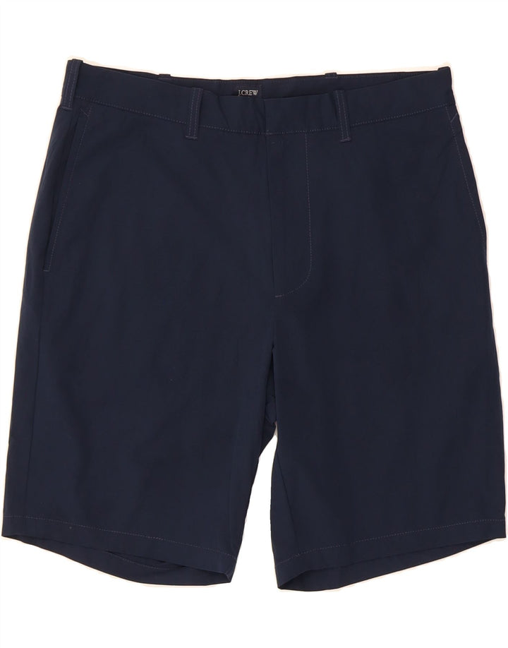 J. CREW Mens Chino Shorts W33 Medium Navy Blue Polyester Vintage J. Crew and Second-Hand J. Crew from Messina Hembry 