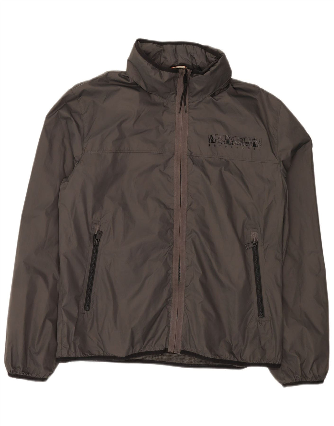 Napapijri Ανδρικό μπουφάν βροχής με κουκούλα UK 42 XL Grey Polyamide