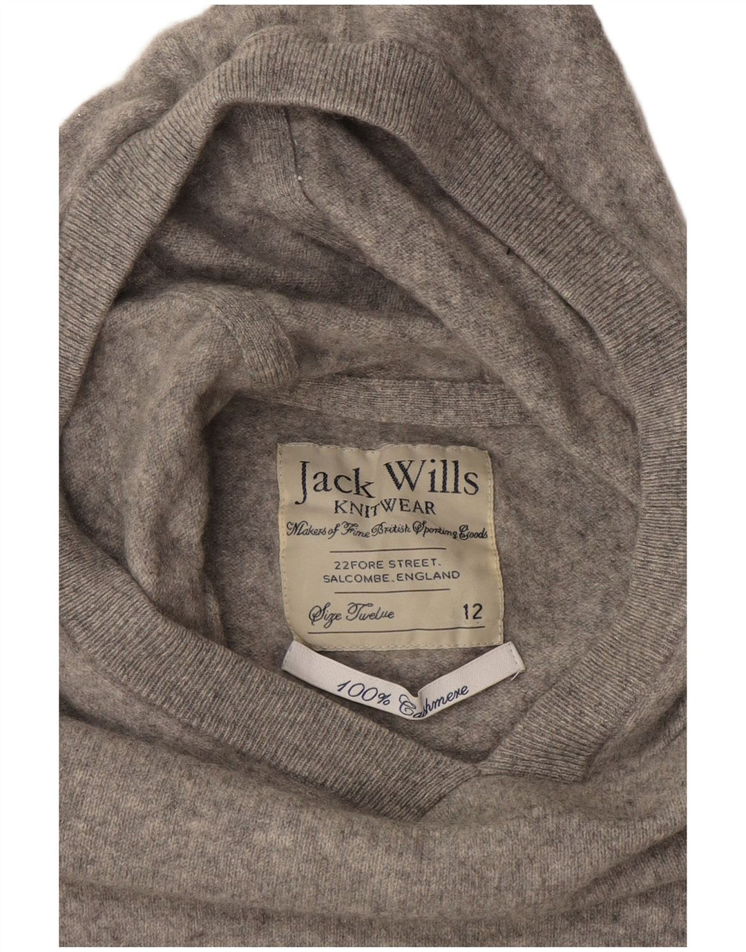 Γυναικείο πουλόβερ με κουκούλα JACK WILLS UK 12 μεσαίο γκρι κασμίρ
