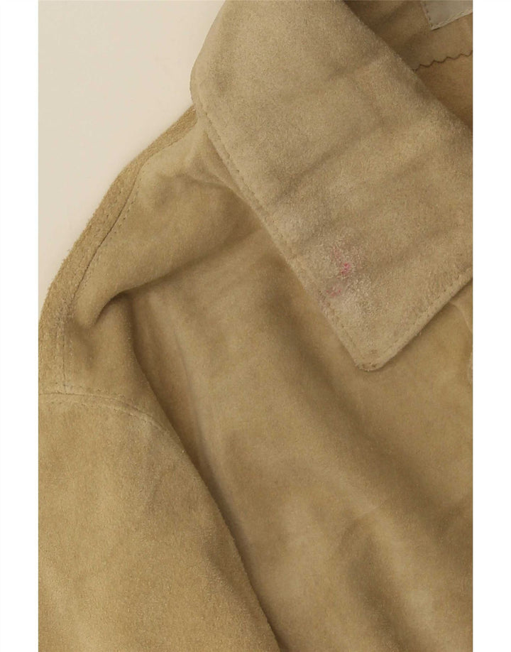 Massimo Rebecchi γυναικείο σουέτ σακάκι με 4 κουμπιά UK 14 Medium Beige