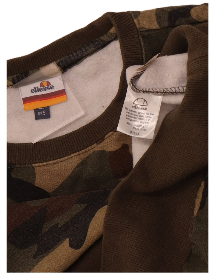 Ανδρικό γραφικό φούτερ Ellesse Jumper Μικρό Χακί Καμουφλάζ Βαμβακερό