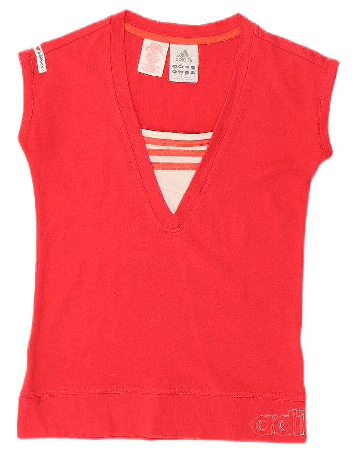 Γραφικό μπλουζάκι ADIDAS για κορίτσια 11-12 ετών ροζ βαμβακερό