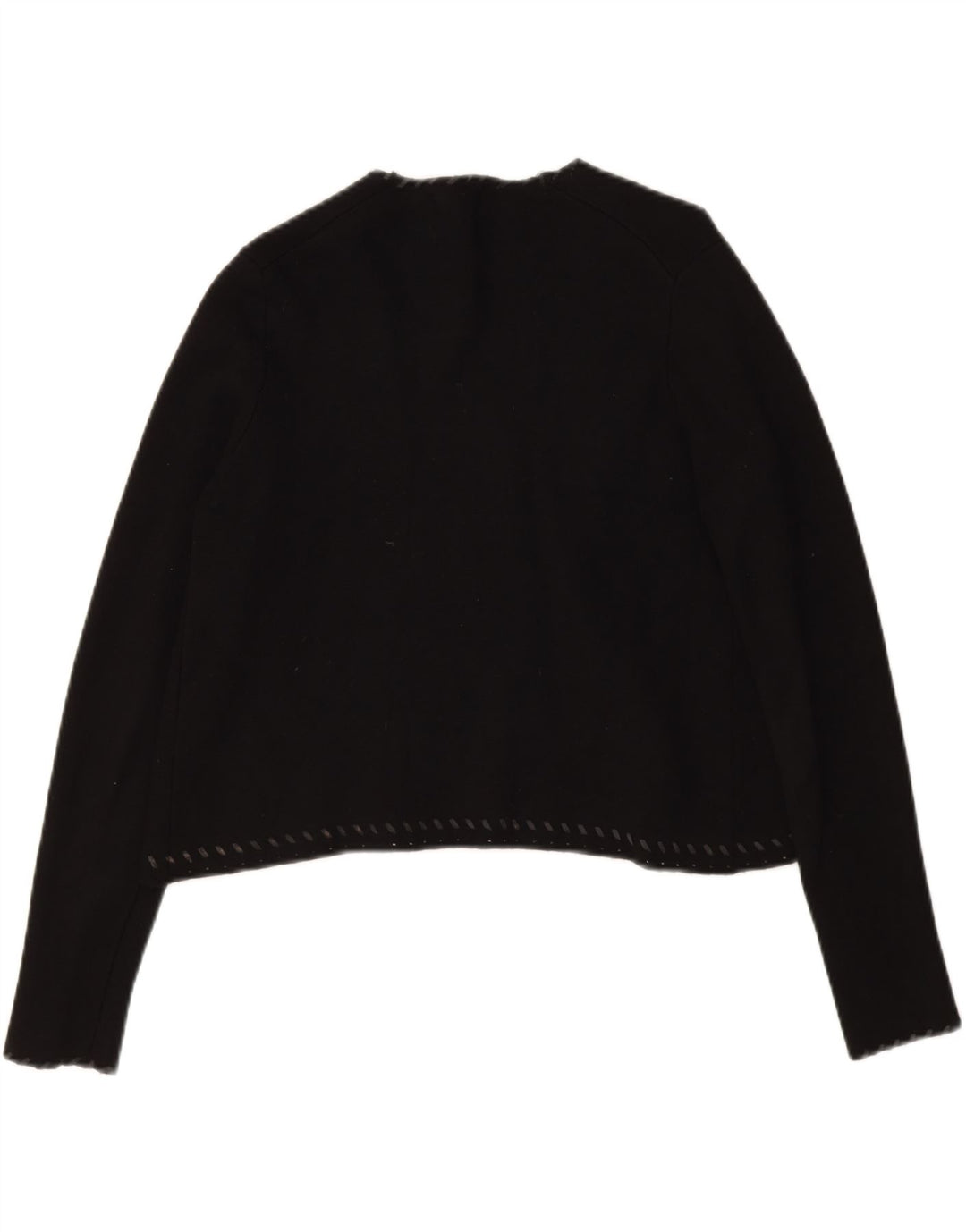 ZARA Womens Crop Open Cardigan Sweater UK 14 Medium Black Vintage Zara and Second-Hand Zara from Messina Hembry 