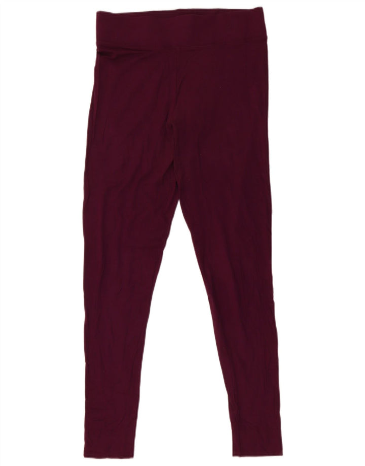 Marks & Spencer Γυναικεία Κολάν UK 10 Small Burgundy Viscose