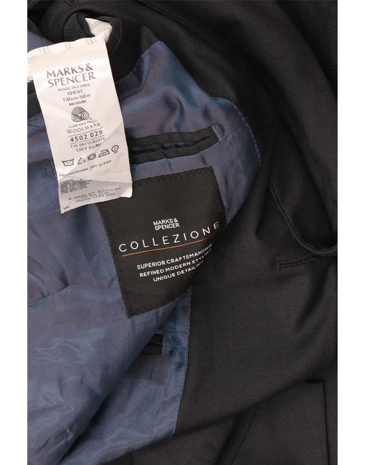 Marks & Spencer Ανδρικό μπουφάν blazer UK 52 3XL Γκρι μαλλί