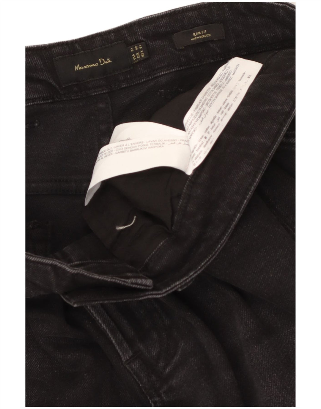 Massimo Dutti Ανδρικό Slim Jeans EU 40 Medium W31 L31 Μαύρο βαμβακερό