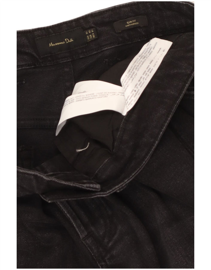 Massimo Dutti Ανδρικό Slim Jeans EU 40 Medium W31 L31 Μαύρο βαμβακερό