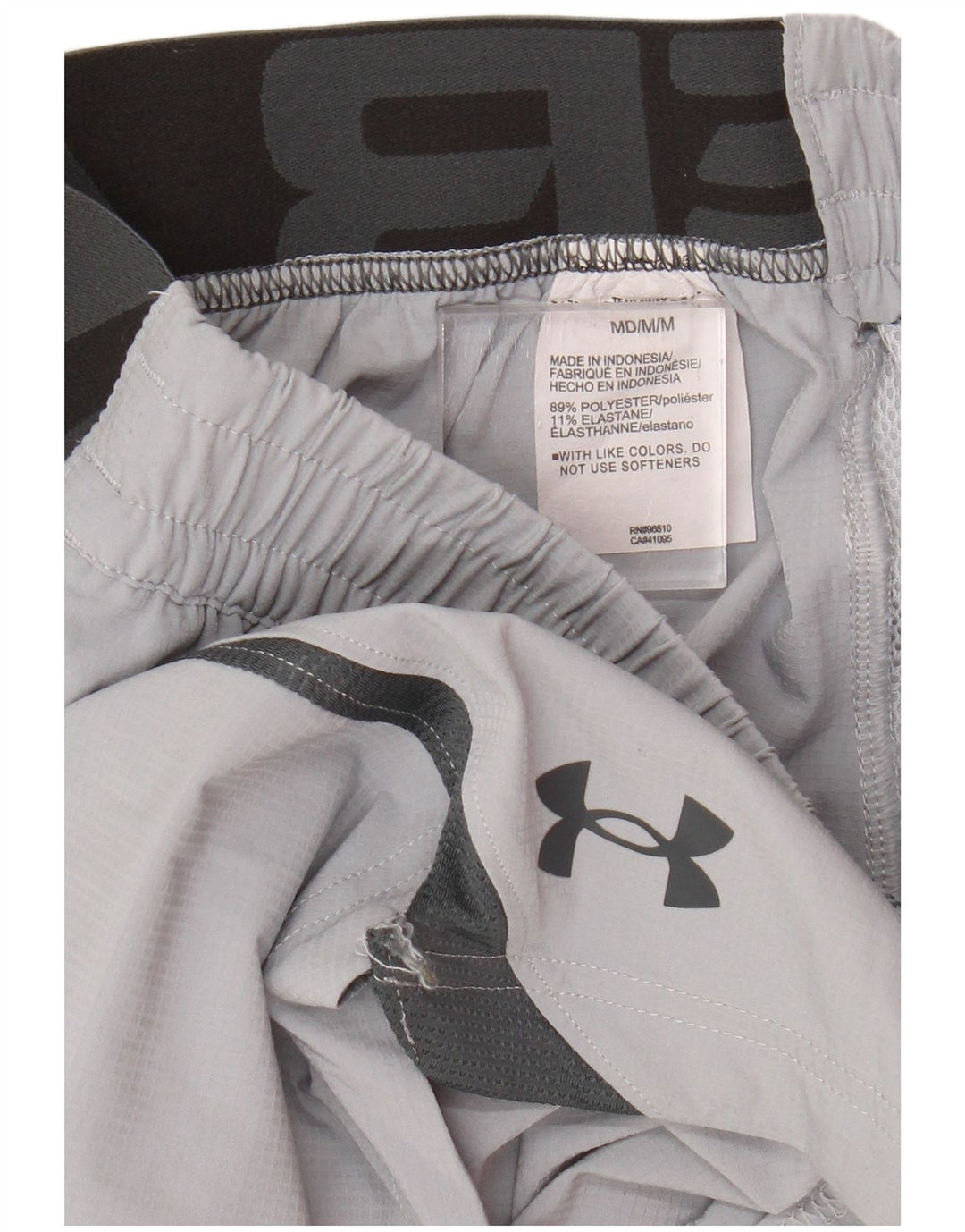 Ανδρικό γραφικό αθλητικό σορτς Under Armour με μεσαίο γκρι έγχρωμο πολυεστέρα