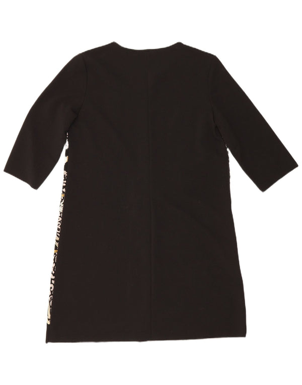 Zara Γυναικείο φόρεμα 3/4 Sleeve Shift UK 16 Large μαύρο πολυεστέρα