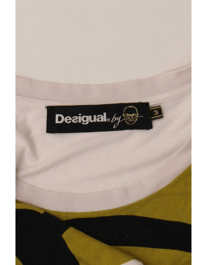 Desigual Γυναικείο ασύμμετρο γιλέκο UK 12 Μεσαίο λευκό γεωμετρικό
