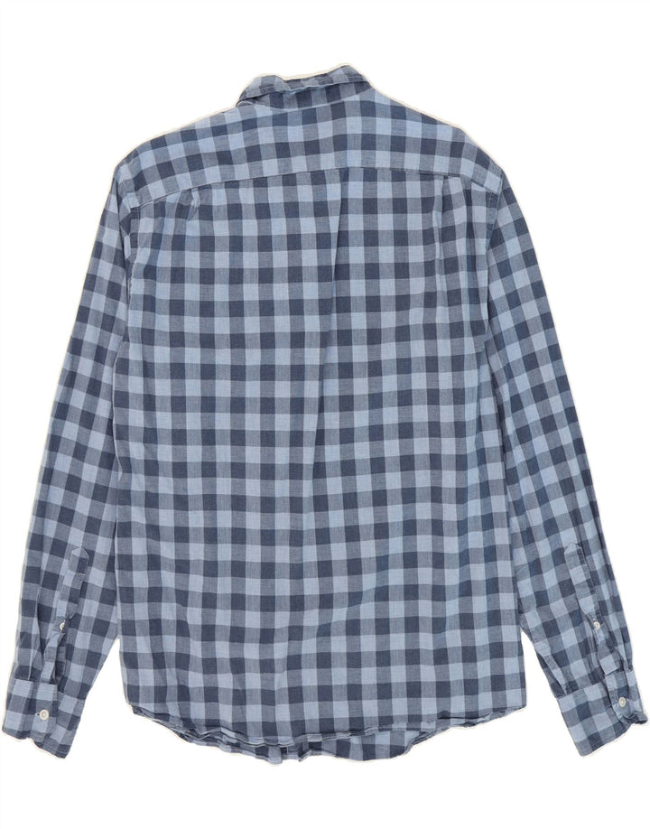 J. CREW Mens Slim Fit Shirt Large Blue Check Cotton Vintage J. Crew and Second-Hand J. Crew from Messina Hembry 