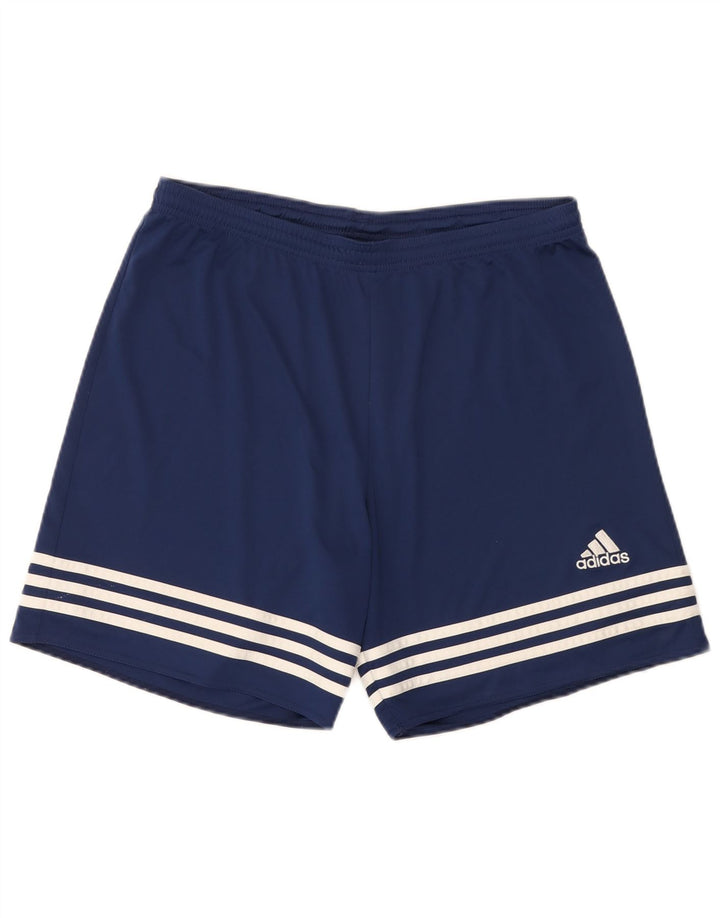Ανδρικό αθλητικό σορτς Adidas Climalite μεγάλο μπλε ναυτικό πολυεστέρα