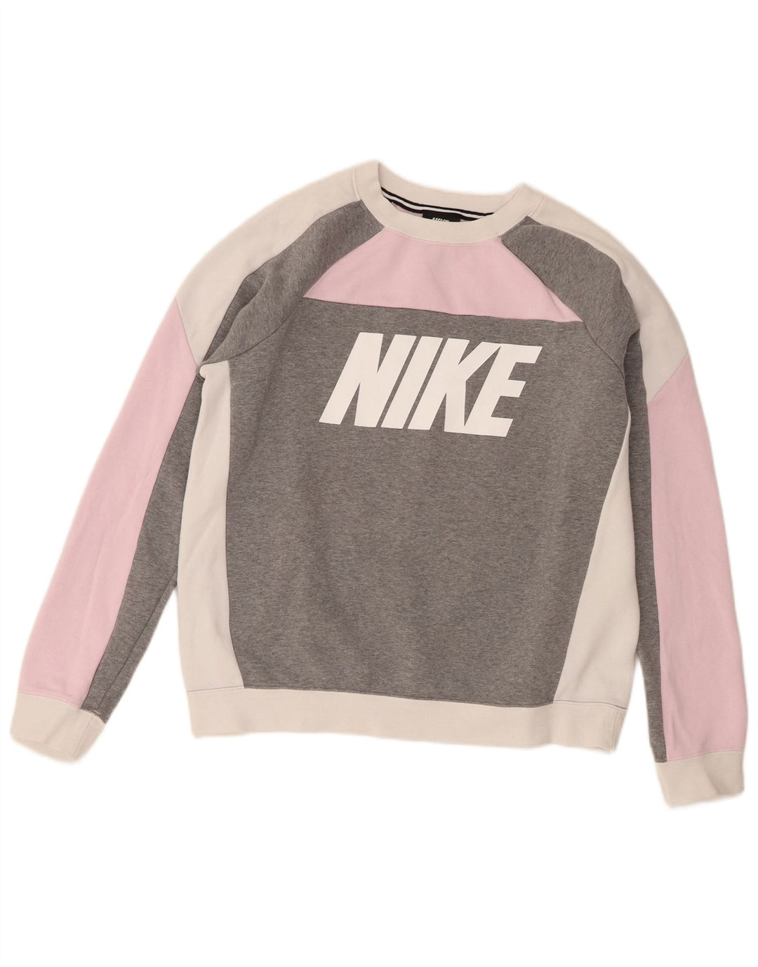 Γυναικείο γραφικό φούτερ Nike Jumper UK 14 Medium Pink Colourblock