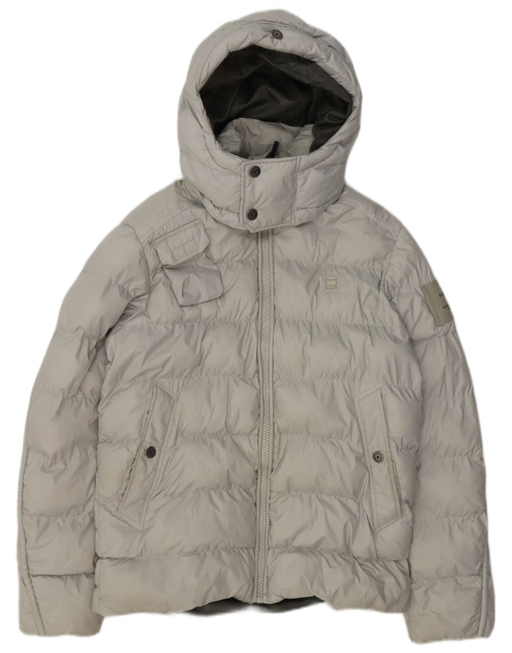 Ανδρικό μπουφάν με κουκούλα G-STAR UK 38 Medium Grey Polyester