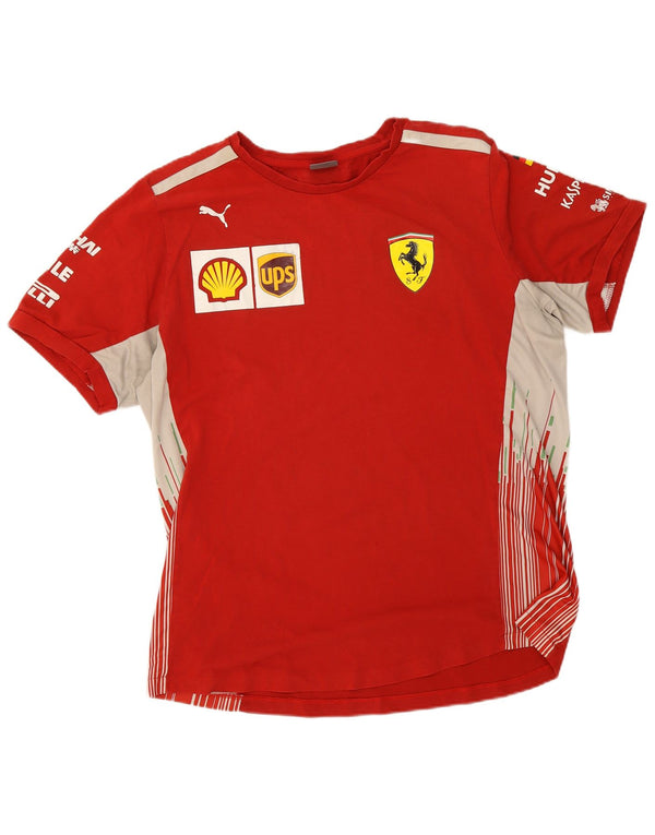 Puma Ανδρικό T-Shirt Ferrari Graphic Top XL Κόκκινο βαμβακερό