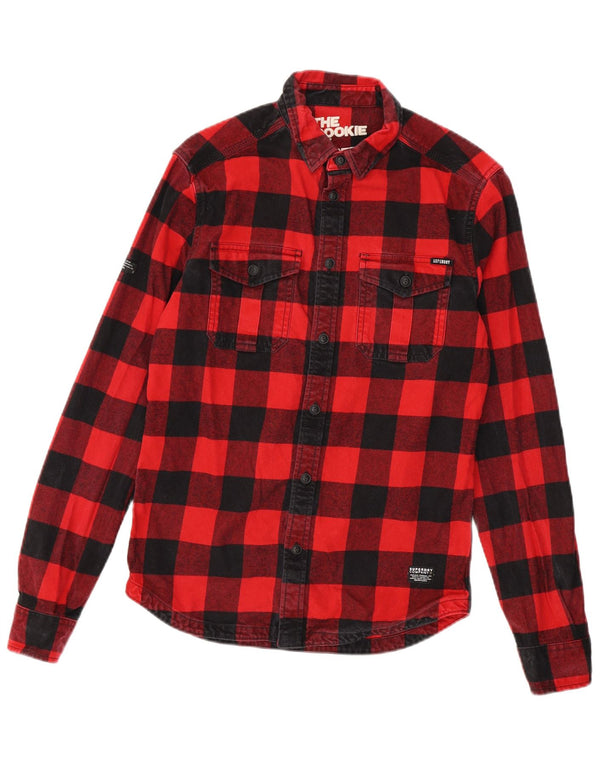 Superdry Mens The Rookie Checked Graphic Flannel πουκάμισο Small Red Check