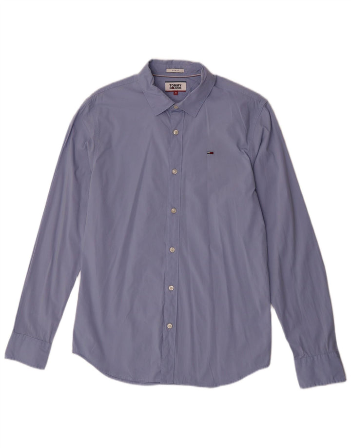 Ανδρικό πουκάμισο Tommy Hilfiger Slim Fit Μεσαίο μπλε βαμβακερό