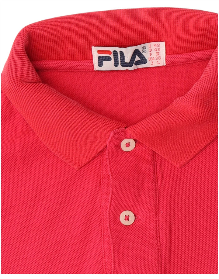 Fila Ανδρικό Πόλο Πουκάμισο IT 48 Medium Pink