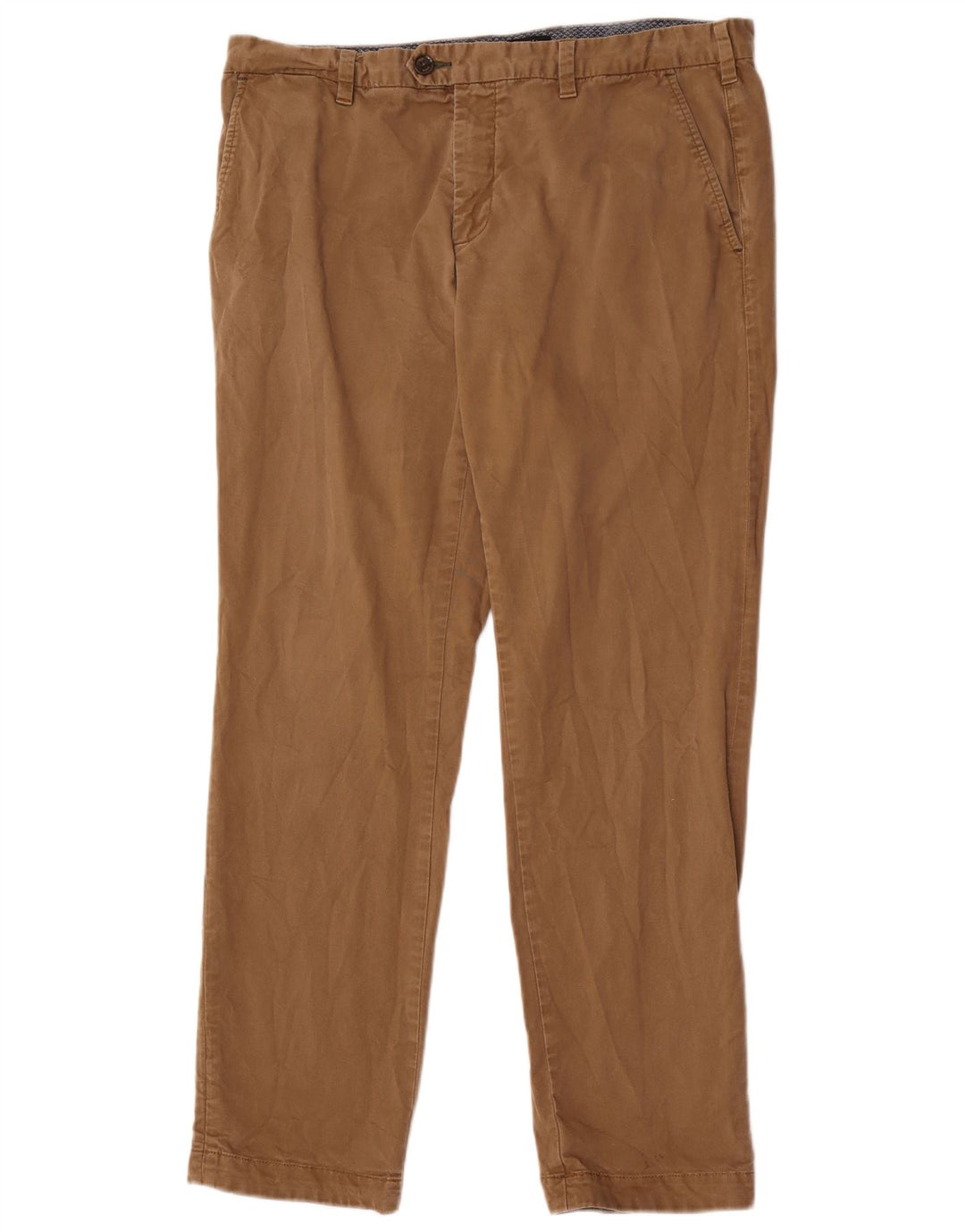 Ted Baker Ανδρικό ίσιο παντελόνι W36 L31 Μπεζ βαμβακερό