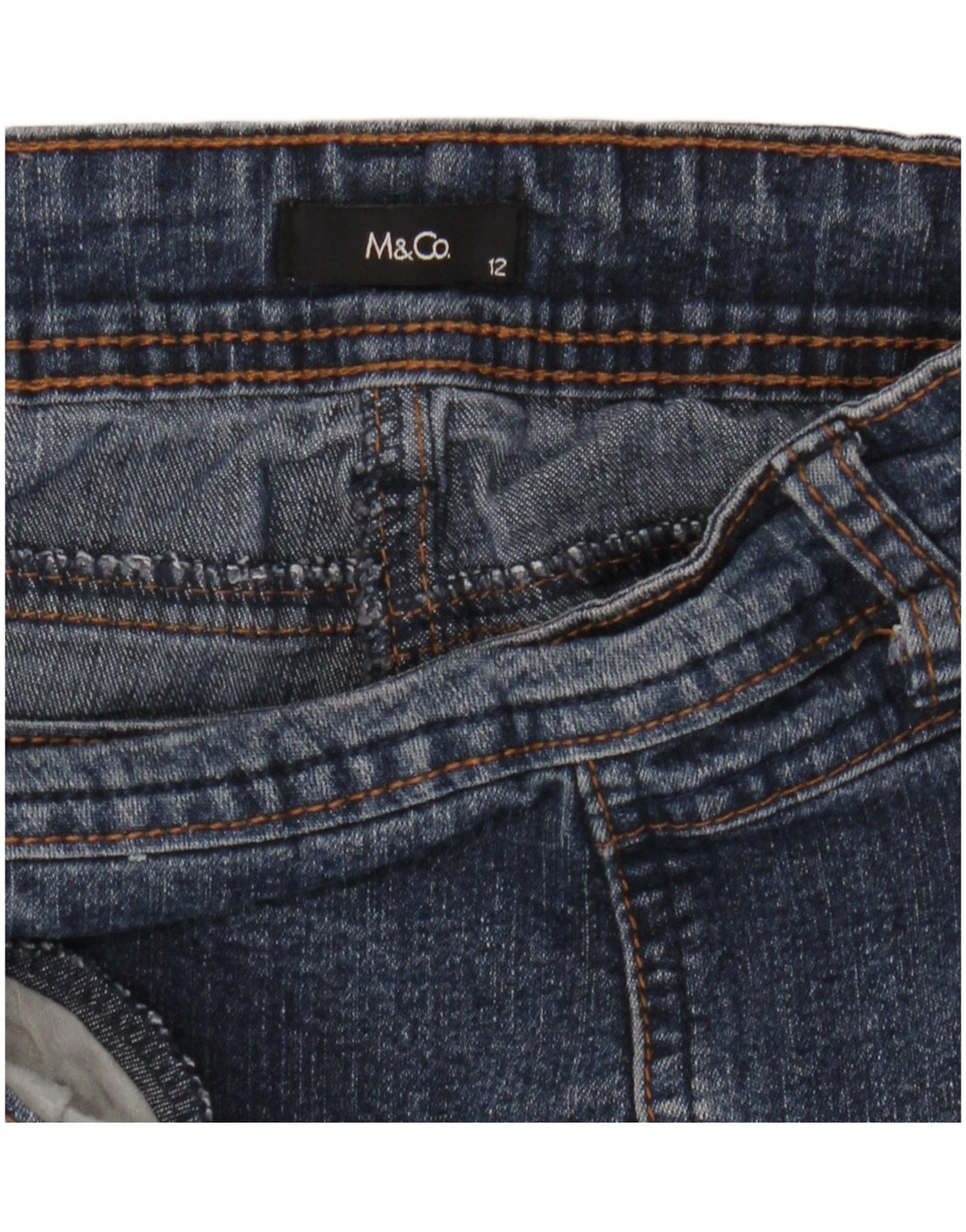 M&Co Γυναικείο τζιν βερμούδα UK 12 Medium W32 Μπλε βαμβακερό