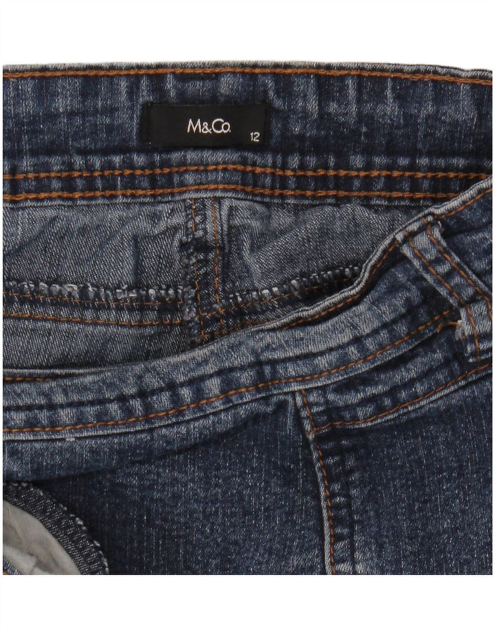 M&Co Γυναικείο τζιν βερμούδα UK 12 Medium W32 Μπλε βαμβακερό